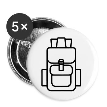 Backpack - Buttons small 1''/25 mm (5-pack) - white - Front