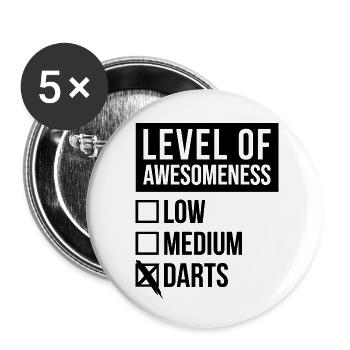 Darts - Buttons small 1''/25 mm (5-pack) - white - Front