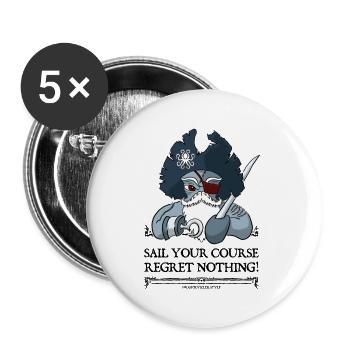 KrakenVeteran White Collection - Buttons klein 25 mm (5er Pack) - Weiß - Vorne