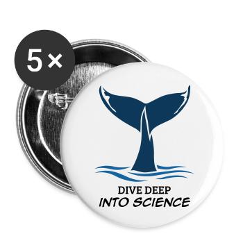 Dive deep into Science - Buttons small 1''/25 mm (5-pack) - white - Front