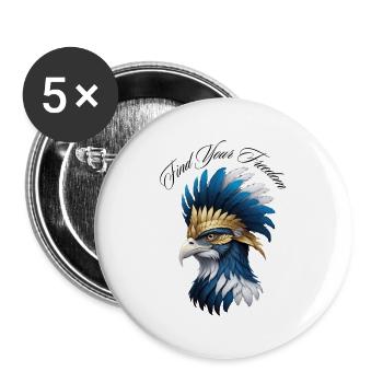 Find your Freedom - Buttons small 1''/25 mm (5-pack) - white - Front
