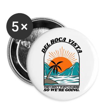 Del Boca Vista, Floride. Millésime - Lot de 5 petits badges (25 mm) - blanc - Devant