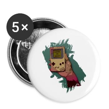 go back - Buttons klein 25 mm (5er Pack) - Weiß - Vorne