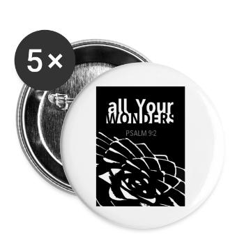 all YOUR wonders Araucaria white - Buttons small 1''/25 mm (5-pack) - white - Front