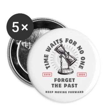 hustle for muscle 1 - Buttons small 1''/25 mm (5-pack) - white - Front