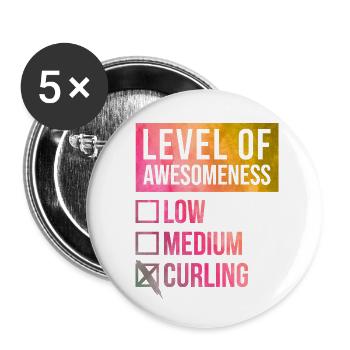 Curling - Buttons klein 25 mm (5er Pack) - Weiß - Vorne