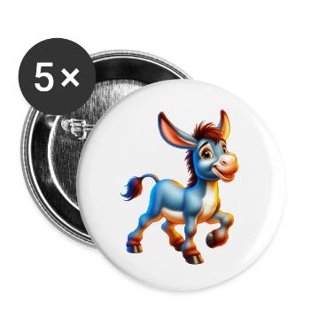 Donkey Mule - Buttons small 1''/25 mm (5-pack) - white - Front