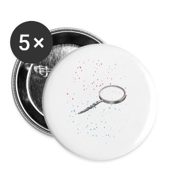 Magnifying Glass Magnifier - Buttons small 1''/25 mm (5-pack) - white - Front