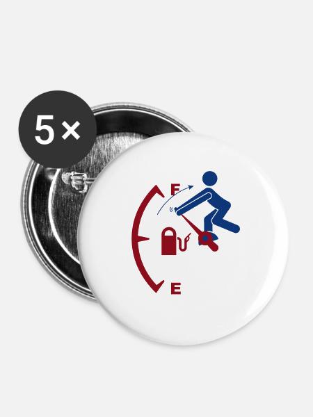 "Fuel loaded" - Buttons klein 25 mm (5er Pack) - Weiß