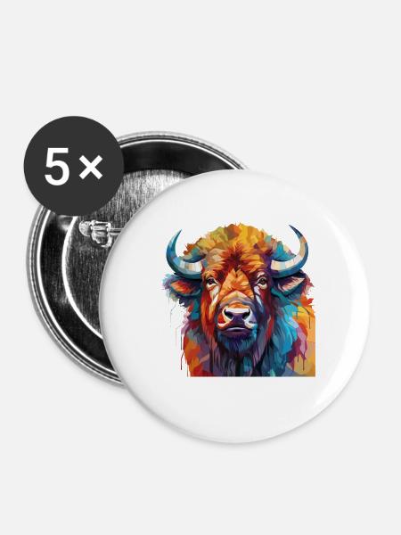 Bison - Buttons klein 25 mm (5er Pack) - Weiß