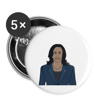 Stimmen Sie bei den US-Präsidentschaftswahlen für Kamala Harris - Buttons klein 25 mm (5er Pack) - Weiß - Vorne