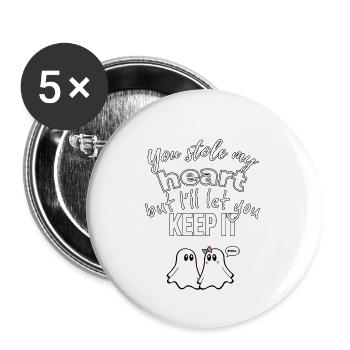T-shirts with Funny Phrases - Fantasmitas 05 - Buttons small 1''/25 mm (5-pack) - white - Front