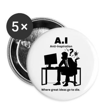 A.I - Künstliches Interesse: Vortäuschen von Begeisterung für mich - Buttons klein 25 mm (5er Pack) - Weiß - Vorne