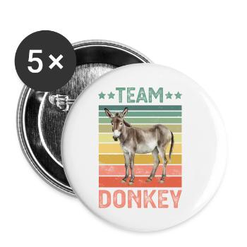 Donkey - Buttons small 1''/25 mm (5-pack) - white - Front