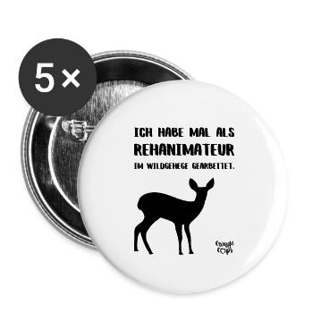 Rehanimateur - Buttons klein 25 mm (5er Pack) - Weiß - Vorne