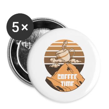 Coffee in the mountains - Buttons small 1''/25 mm (5-pack) - white - Front