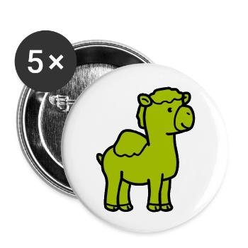 Kamel Comic - Buttons klein 25 mm (5er Pack) - Weiß - Vorne