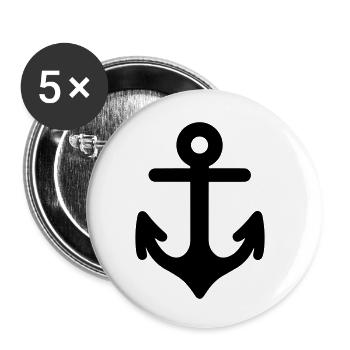 Anker - Buttons klein 25 mm (5er Pack) - Weiß - Vorne