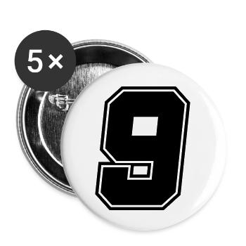9 - Buttons klein 25 mm (5er Pack) - Weiß - Vorne