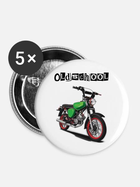 S51 (grün) // Illustration - Buttons klein 25 mm (5er Pack) - Weiß
