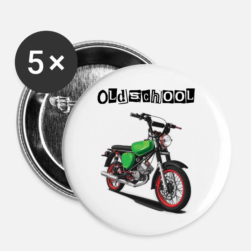 S51 (grün) // Illustration - Buttons klein 25 mm (5er Pack) - Weiß