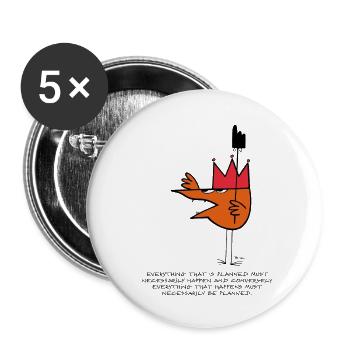 Everything that is planned ... (English version) - Buttons small 1''/25 mm (5-pack) - white - Front