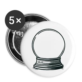 Snow globe empty - Buttons small 1''/25 mm (5-pack) - white - Front