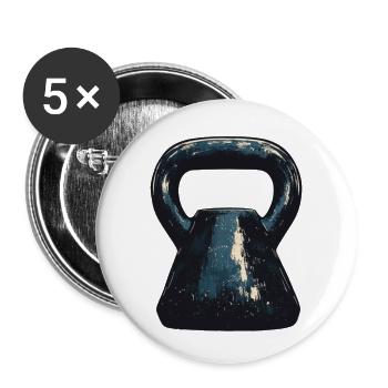 Training & Muscle Building: Chic Gift - Buttons small 1''/25 mm (5-pack) - white - Front
