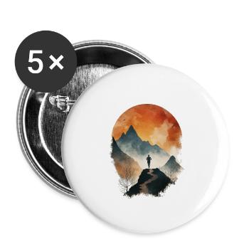 Perfect gift for endurance athletes - Buttons small 1''/25 mm (5-pack) - white - Front