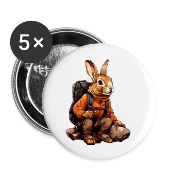 Rabbit Hiking / Mountaineer Rabbit - Buttons small 1''/25 mm (5-pack) - white - Front