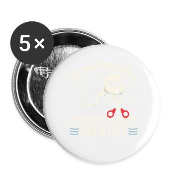 Das Schwimmprogramm wurde gekürzt - Buttons klein 25 mm (5er Pack) - Weiß - Vorne