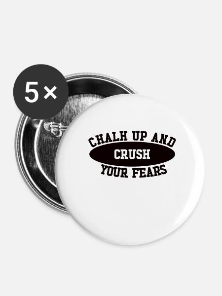 Bouldern Chalk Up Boulderer - Buttons klein 25 mm (5er Pack) - Weiß