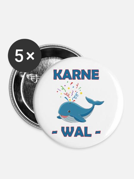 Karne Wal - Buttons klein 25 mm (5er Pack) - Weiß