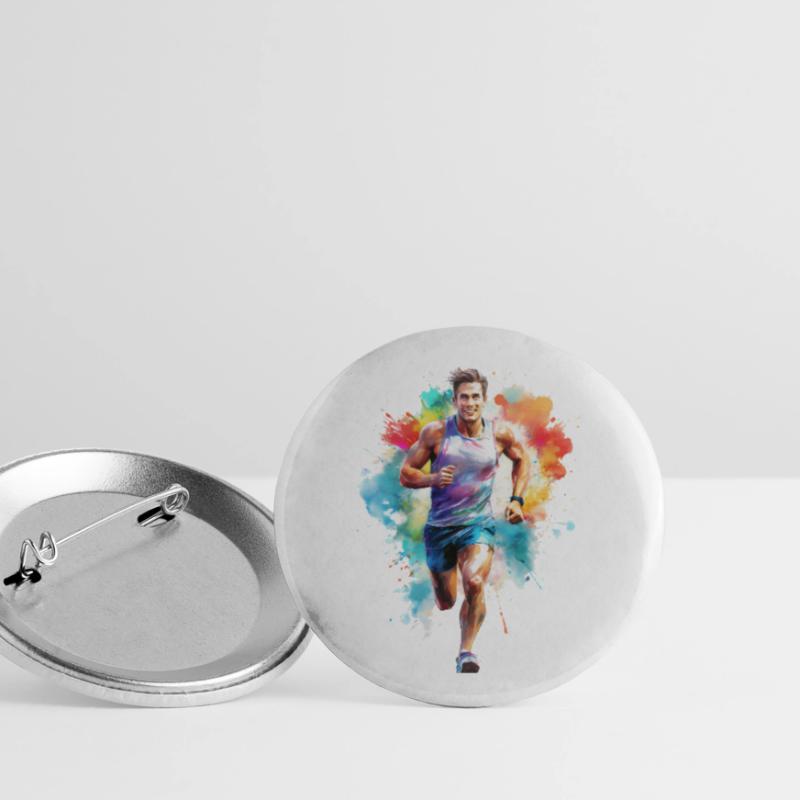 Läufer oder Jogger Buttons klein 25 mm (5er Pack)