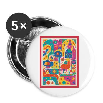 Das Reich der bunten Wunder - Buttons klein 25 mm (5er Pack) - Weiß - Vorne