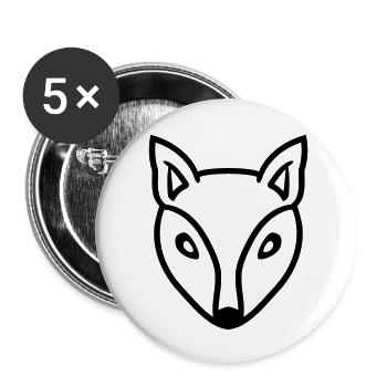 Fox, Red Fox, Wild, Animal, Smart, Forest, Face, Head - Buttons small 1''/25 mm (5-pack) - white - Front