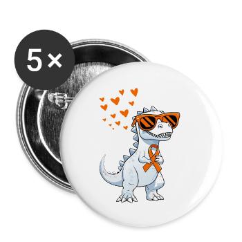 Soutien à la sensibilisation à la sclérose en plaques - Lot de 5 petits badges (25 mm) - blanc - Devant