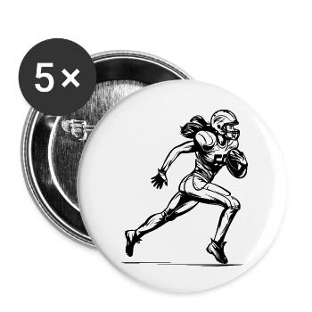 American Football Player - Buttons small 1''/25 mm (5-pack) - white - Front