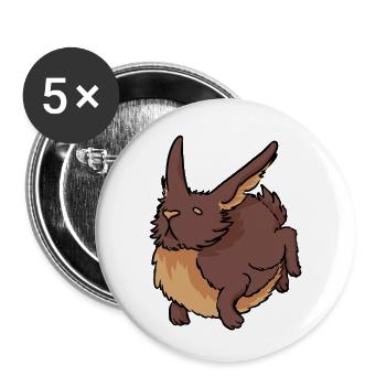 Hare - Buttons small 1''/25 mm (5-pack) - white - Front