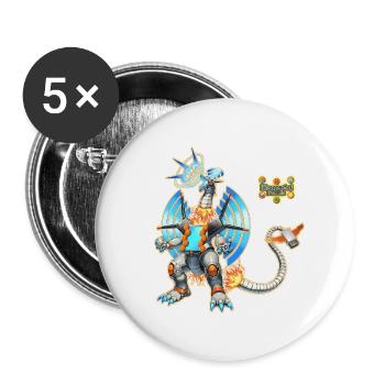 Wi-Fi Dragon - Buttons small 1''/25 mm (5-pack) - white - Front