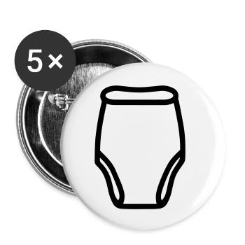 Layer - Buttons small 1''/25 mm (5-pack) - white - Front