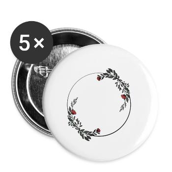 Frame - Buttons small 1''/25 mm (5-pack) - white - Front