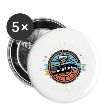 Rum Helps 6 - Buttons klein 25 mm (5er Pack) - Weiß - Vorne