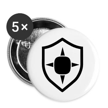 Schild - Buttons klein 25 mm (5er Pack) - Weiß - Vorne