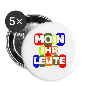 Langue Chemise Moin vous les gens amusant - Lot de 5 petits badges (25 mm) - blanc - Devant