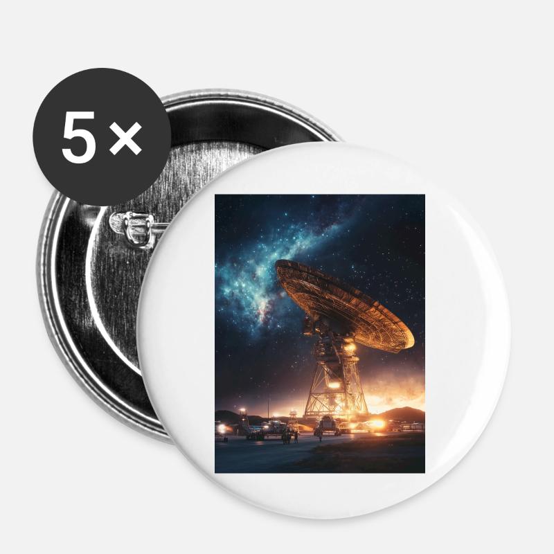 Perdu dans l’espace 1 4 - Lot de 5 petits badges (25 mm) - blanc
