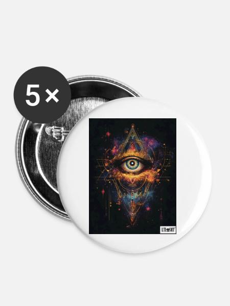 The ThirdEye - Buttons klein 25 mm (5er Pack) - Weiß