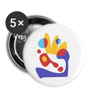 abstract tropical beeze - bauhaus style - Buttons small 1''/25 mm (5-pack) - white - Front