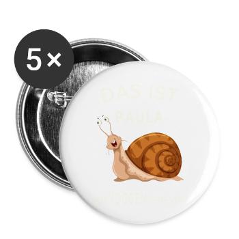 Gemeinsam joggen Lustige Sprüche Humor - Buttons klein 25 mm (5er Pack) - Weiß - Vorne