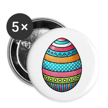 ei osterei - Buttons klein 25 mm (5er Pack) - Weiß - Vorne